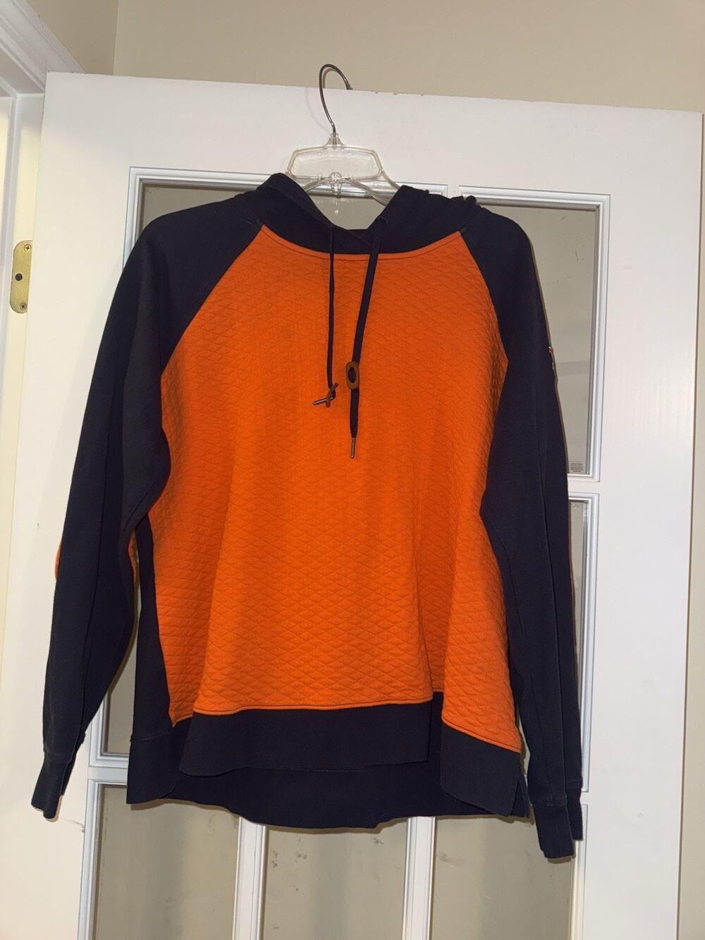 Columbia Orange Blue Auburn Tigers Quilted Pullover Hoodie Women’s XL
